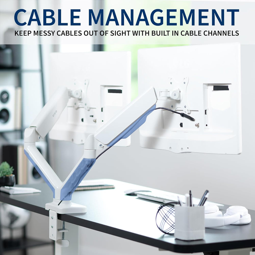 Soporte de Doble Monitor VIVO, Hasta 32, Articulado, STAND-V002O