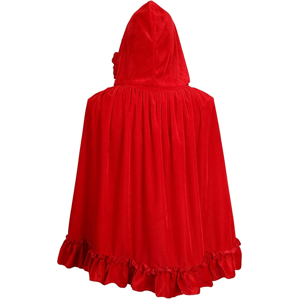 Disfraces de Capa corta de terciopelo mujer roja talla M