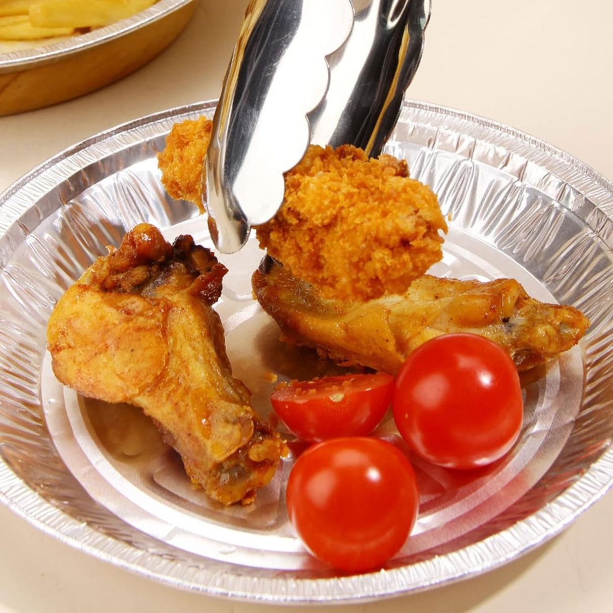 Sartenes redondos de papel de aluminio de 8 pulgadas para freidora de aire