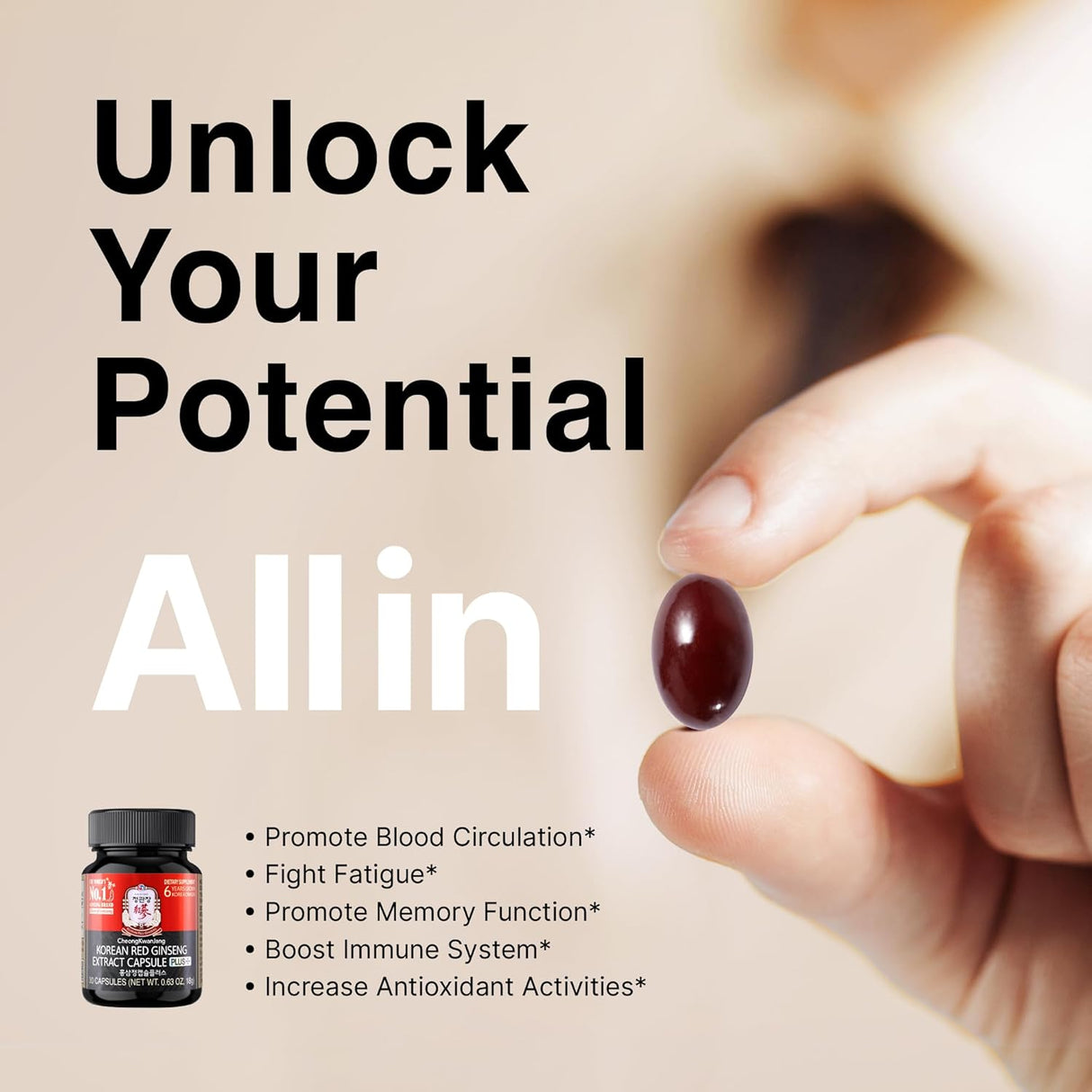 Suplemento CheongKwanJang de ginseng rojo coreano Plus