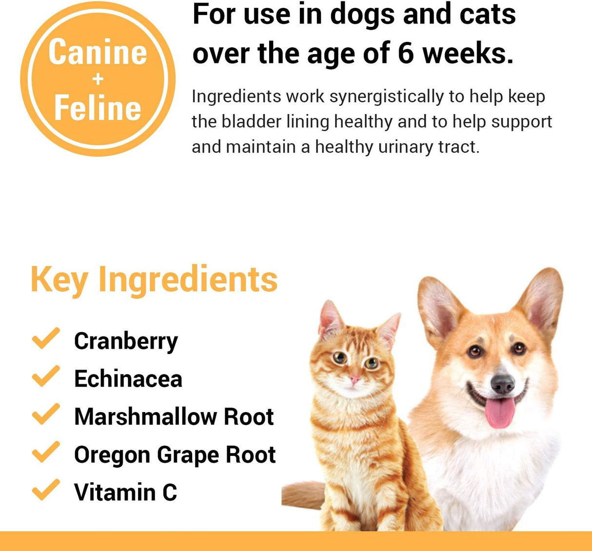 Suplemento para mascotas del tracto urinario para perros