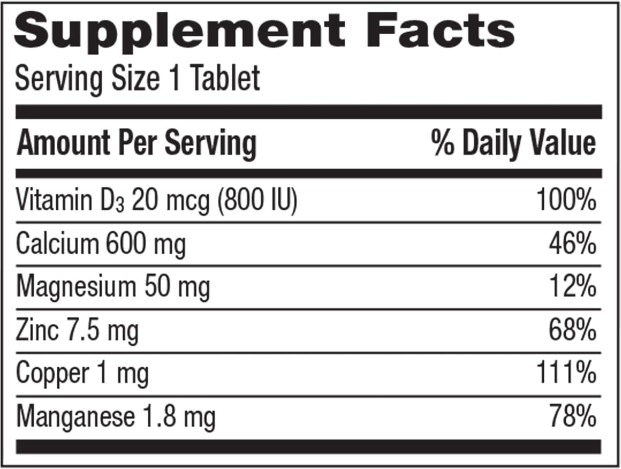 Suplemento de calcio Caltrate 600 + minerales adicionales