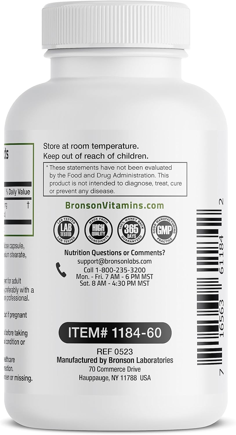 Suplemento Bronson Extracto de Shilajit de 500 mg 60 cáp