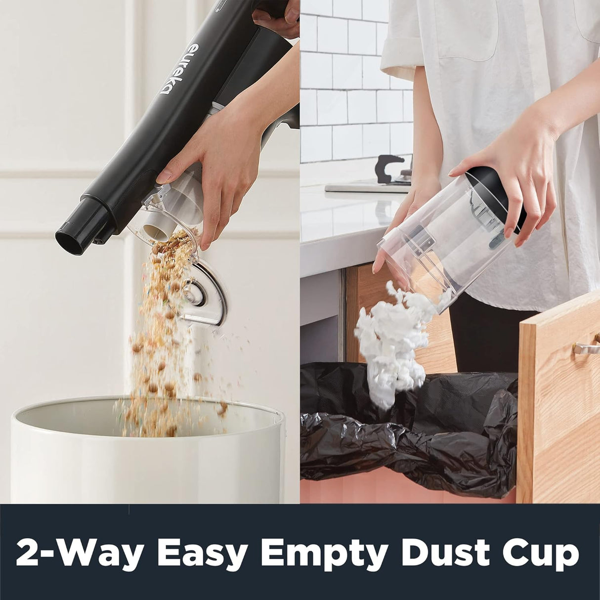 Aspiradora inalámbrica alta eficiencia de madera luces LED