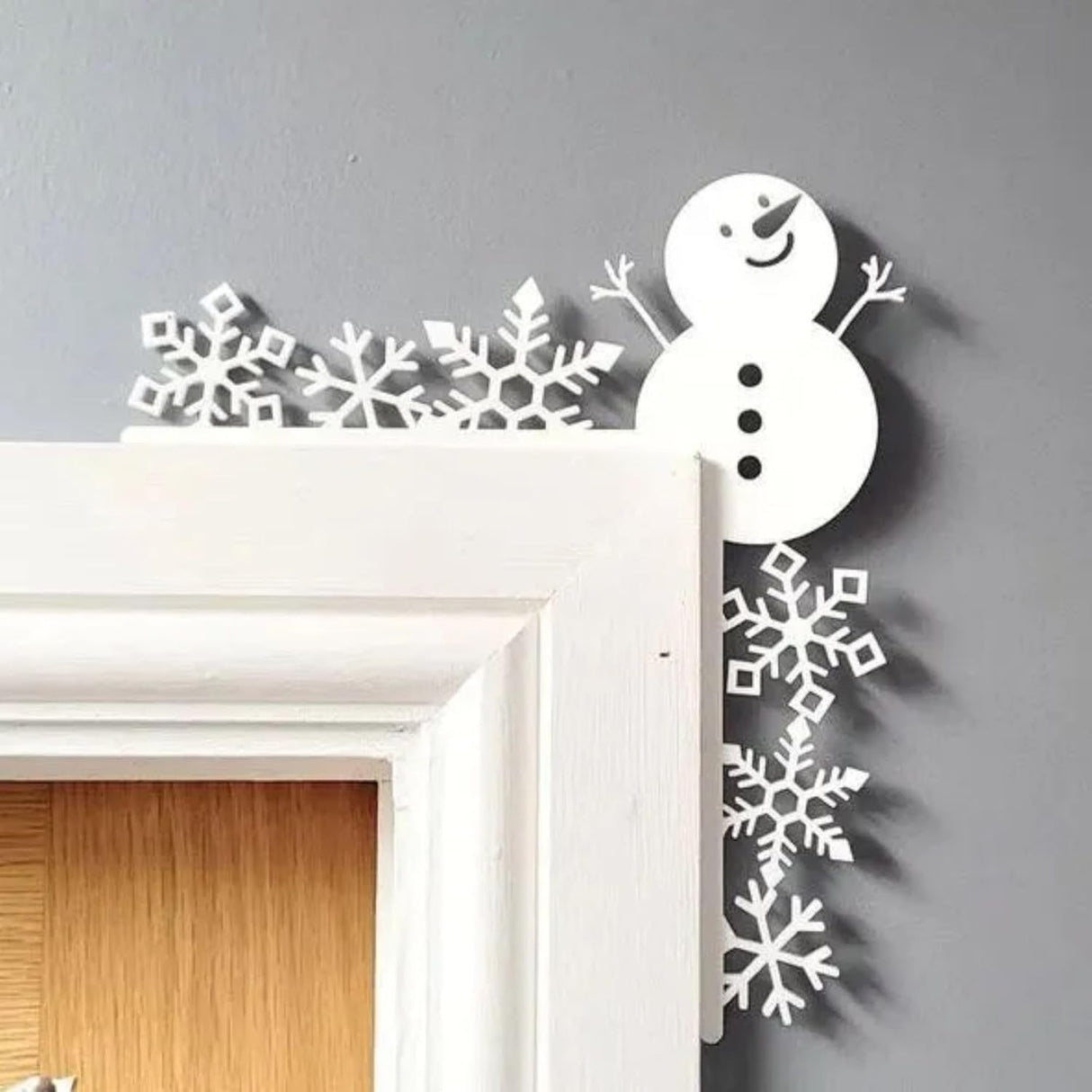 Juego de 6 Adornos de Puerta Navidad, Decoración Divertida