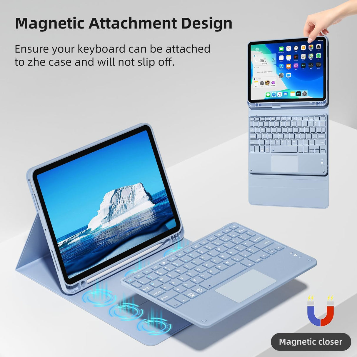 Funda teclado con touchpad para iPad Air 11 - Bluetooth, 6ta Gen