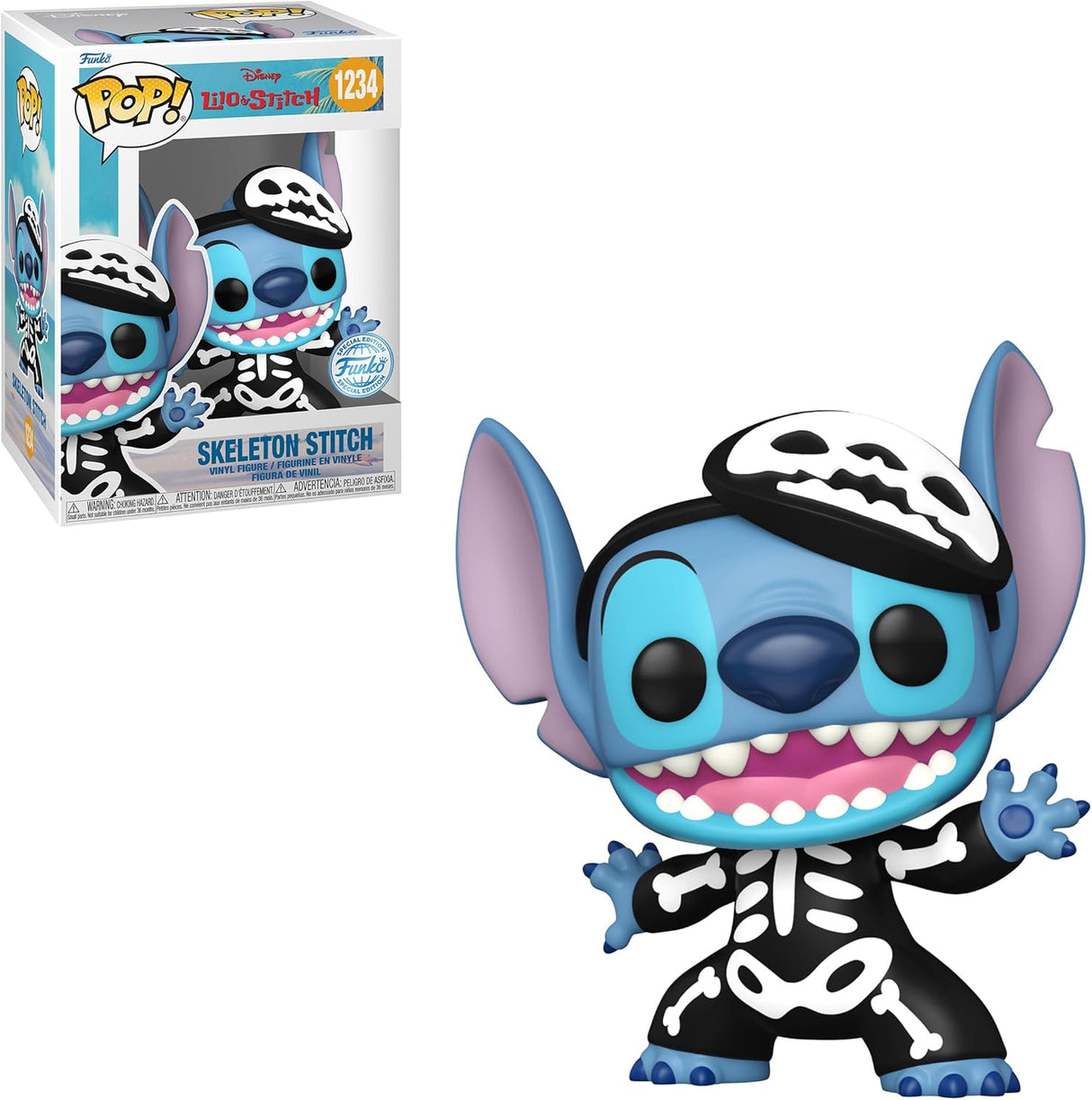 Funko Pop! Stitch Esqueleto Edición Especial Modelo 1234