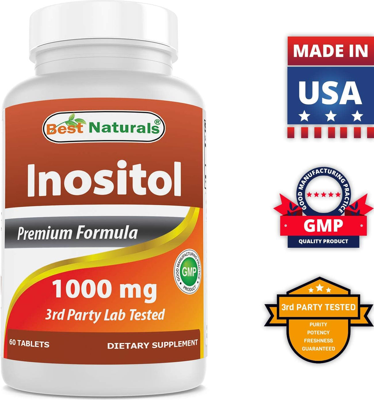Suplementos Inositol 1000 mg 60 comprimidos