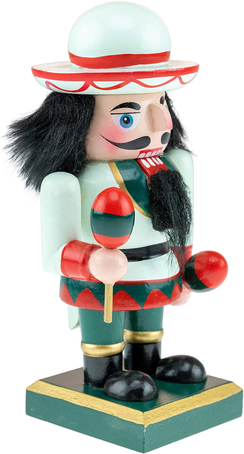 Nuez de Madera 6 Clever Creations, Adorno Navideño Chubby