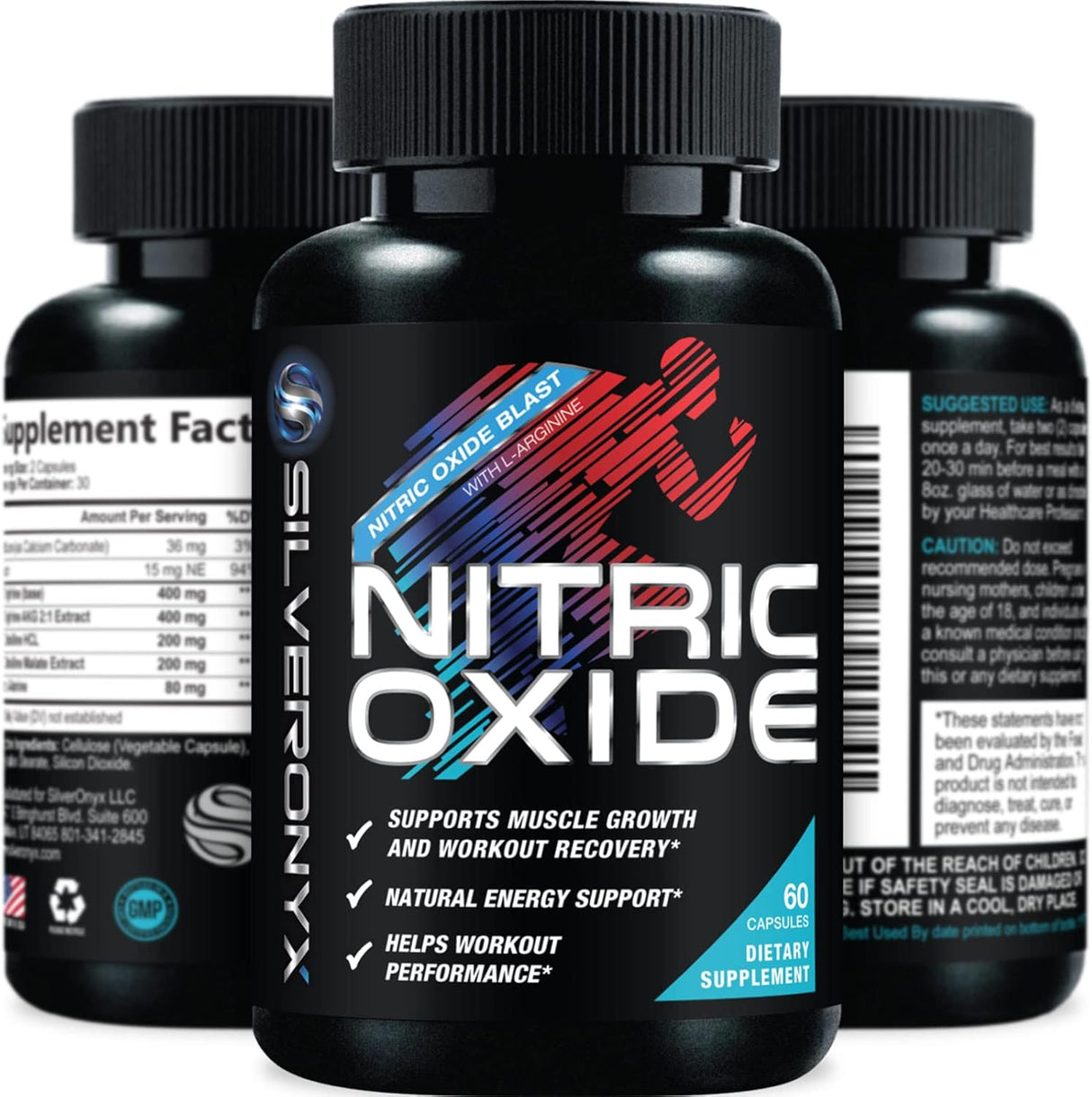 Suplemento Nitric Oxide Extra Fuerte - L Arginina 60 Cápsulas