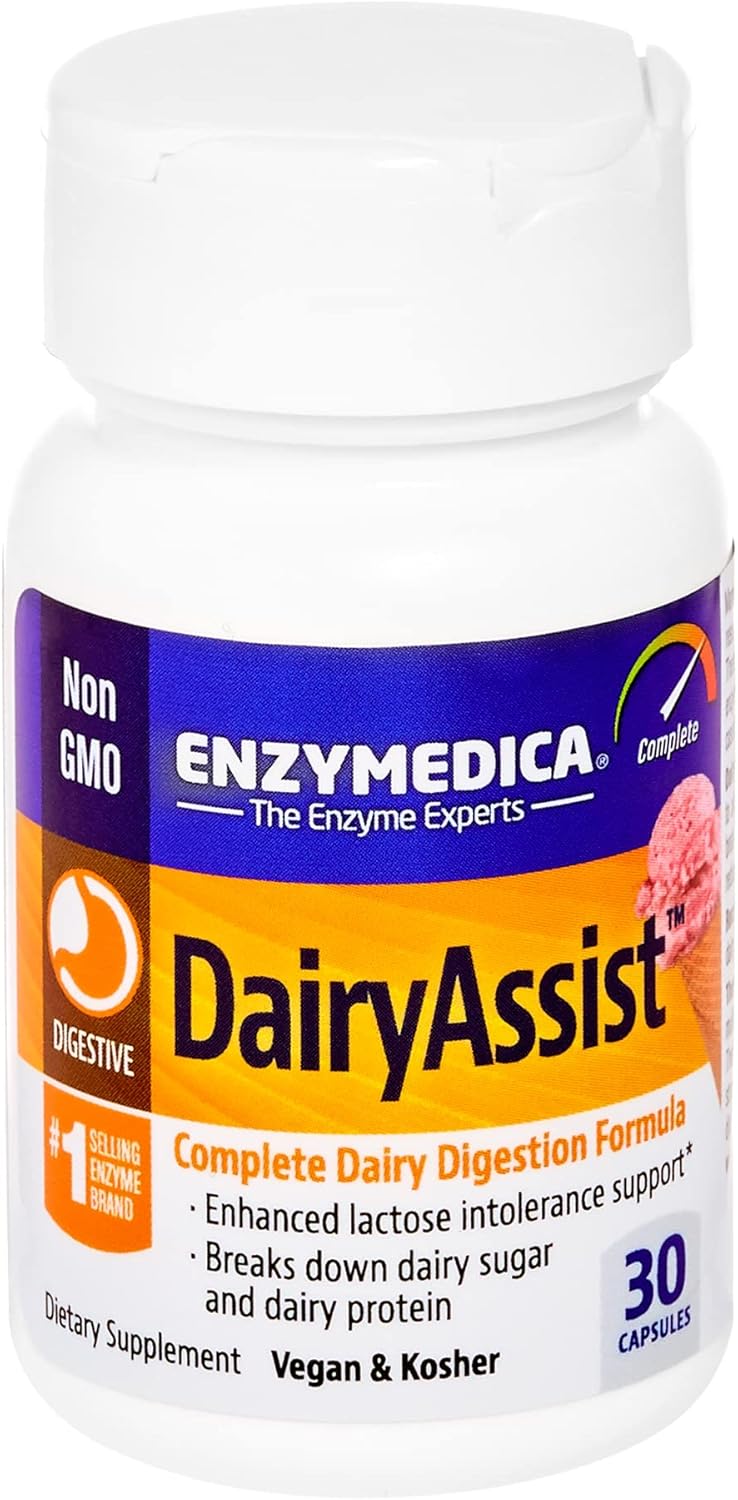 Suplementos Enzymedica para intolerancia a la lactosa 30un