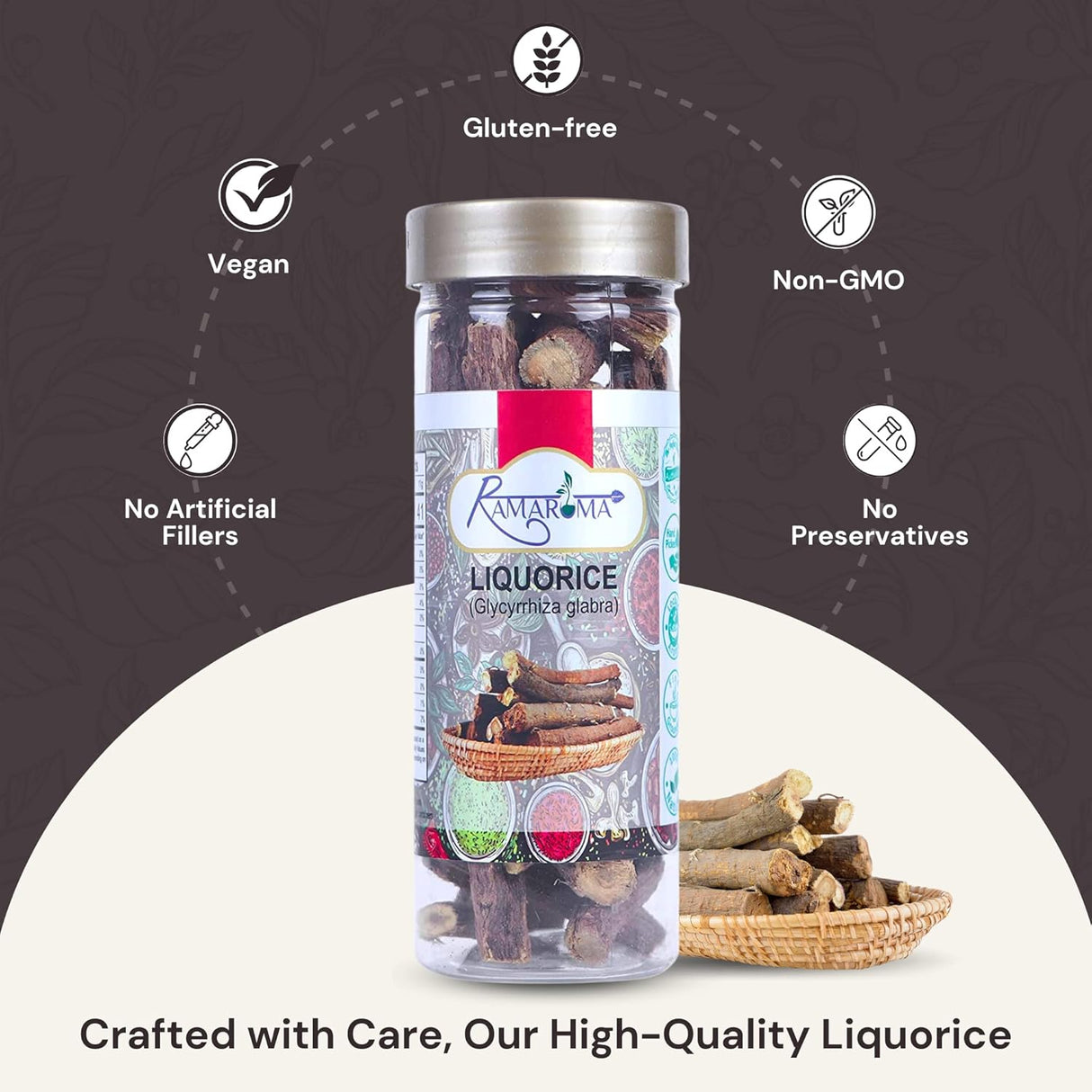 Raíz de Regaliz Orgánica | Mulethi | Natural, Vegano, 100g