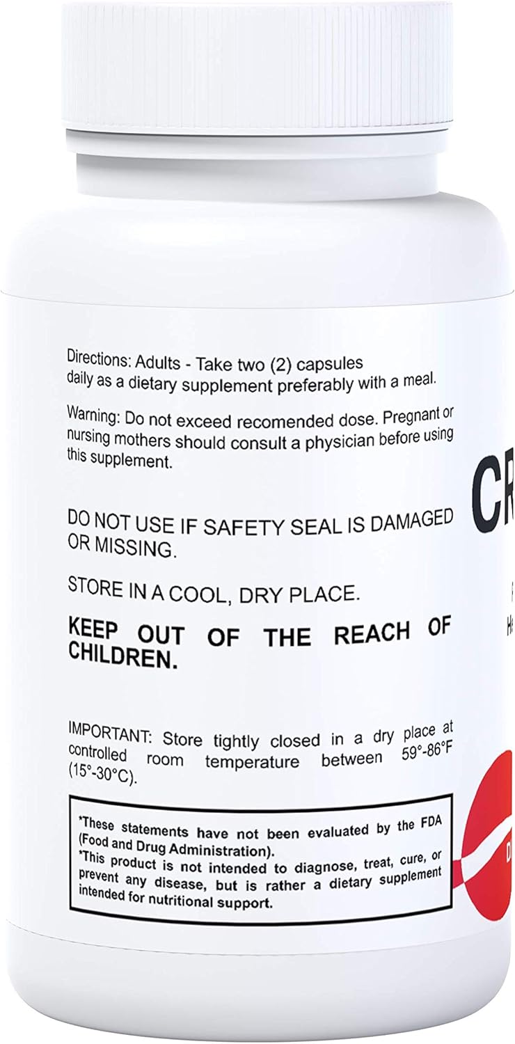 Creatina Monohidratada 1000 mg - Suplemento 60 Cápsulas