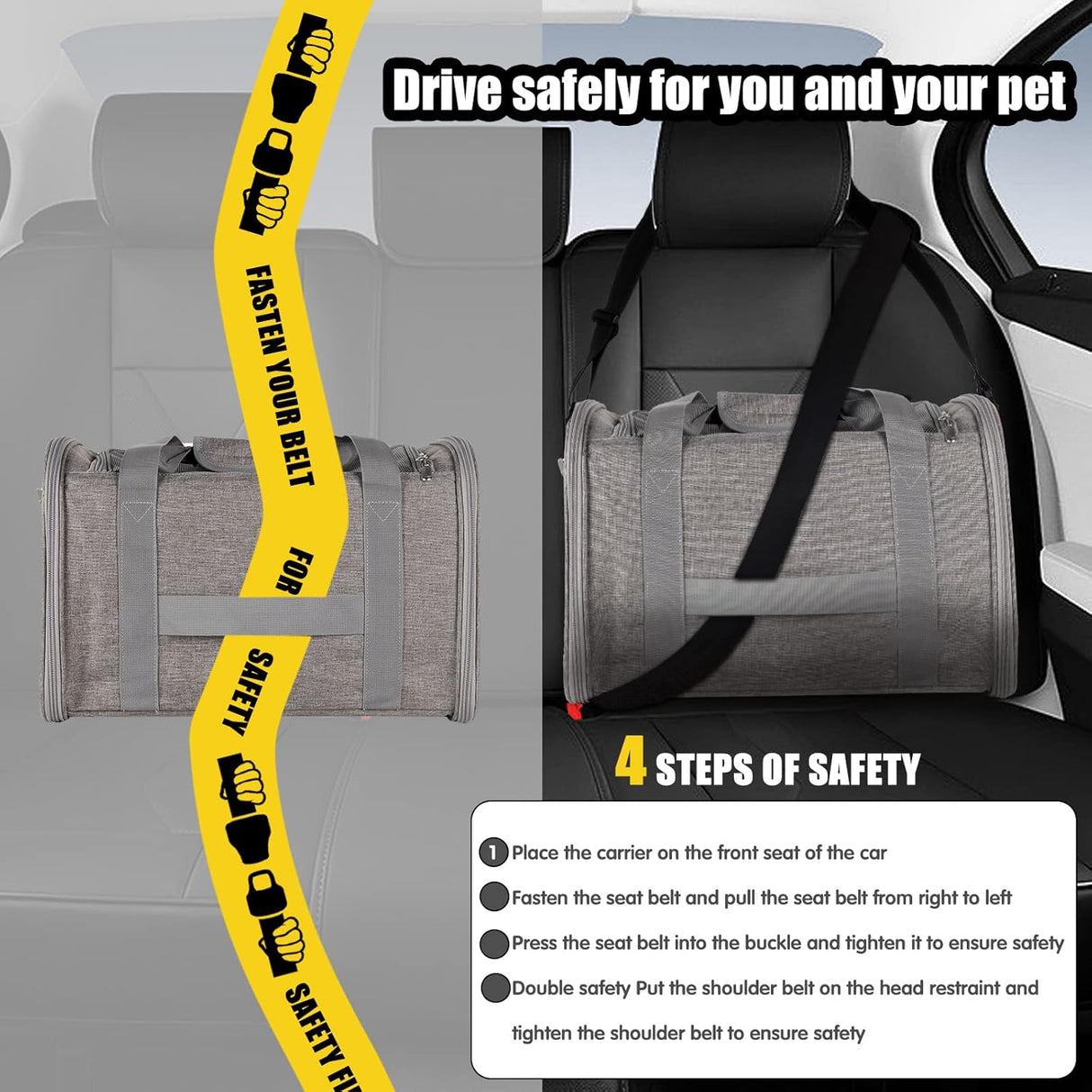 Transportín para Gatos - Aprobado por Aerolíneas, Portable 17*11*11