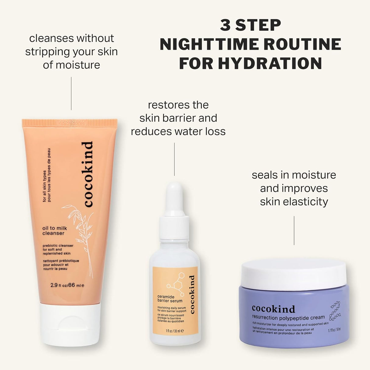 Suero de ceramida Cocokind hidratante para la cara