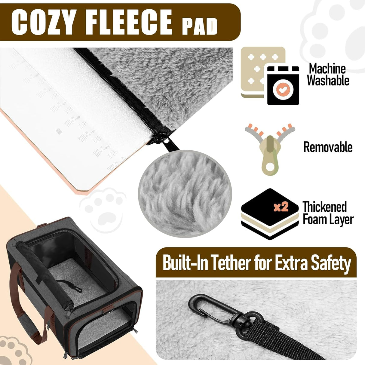 Transportín suave para perros y gatos | Marca: Pet Taxi | 25lbs