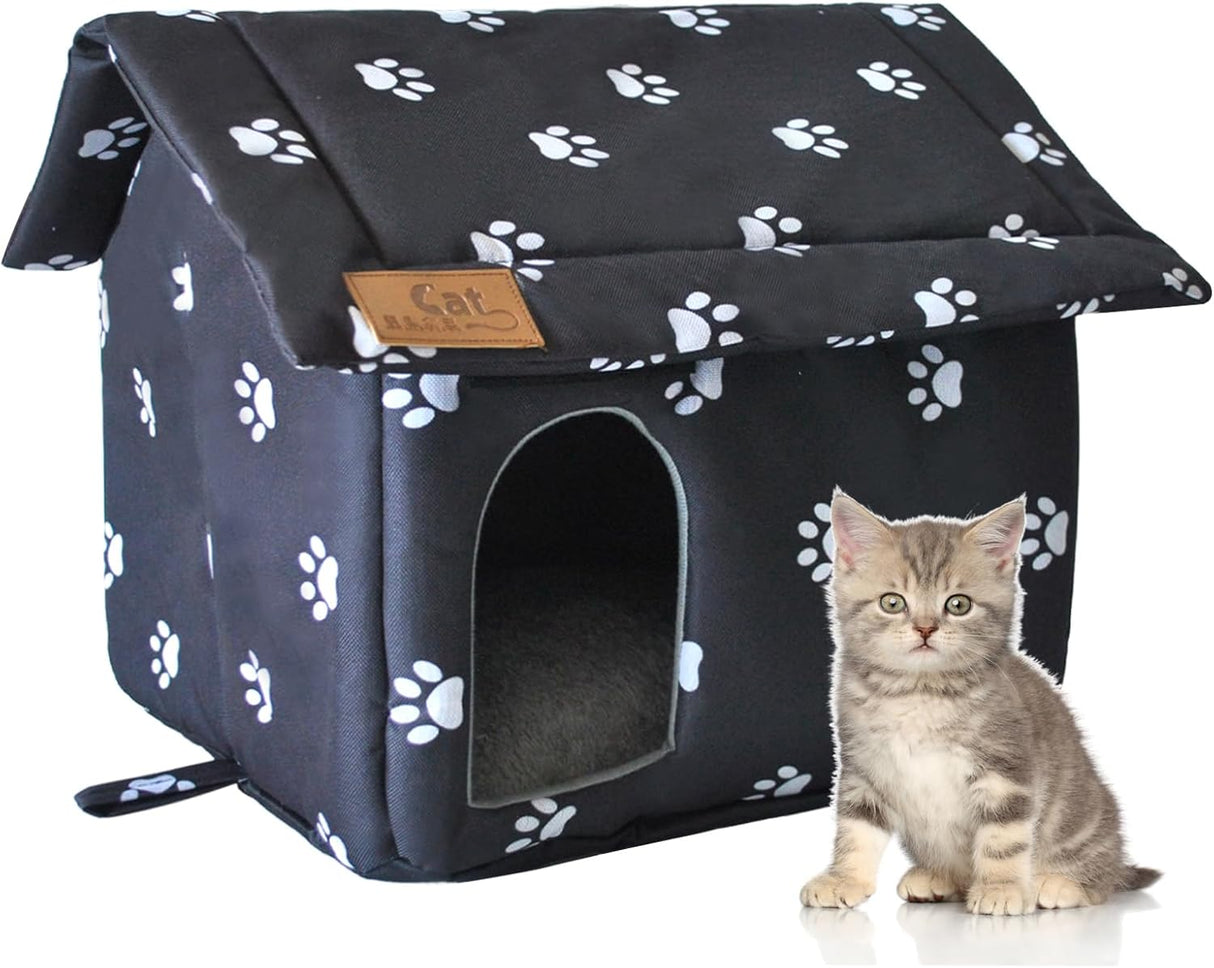 Casa para Gatos Exteriores, Aislada, Plegable, para Animales
