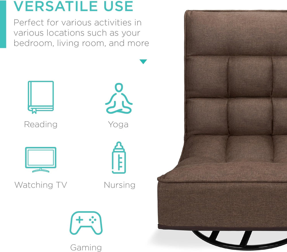 Silla de giro de 360 grados, Color café Best Choice Products