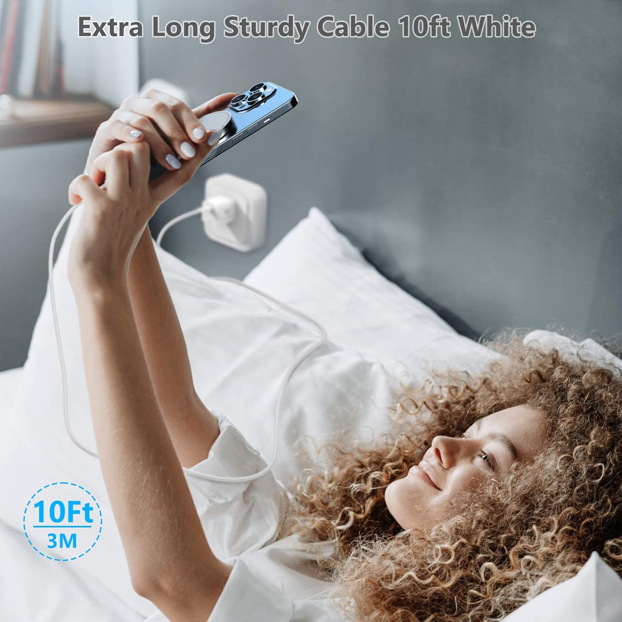 Cargador inalámbrico magnético inalámbrica Blanco