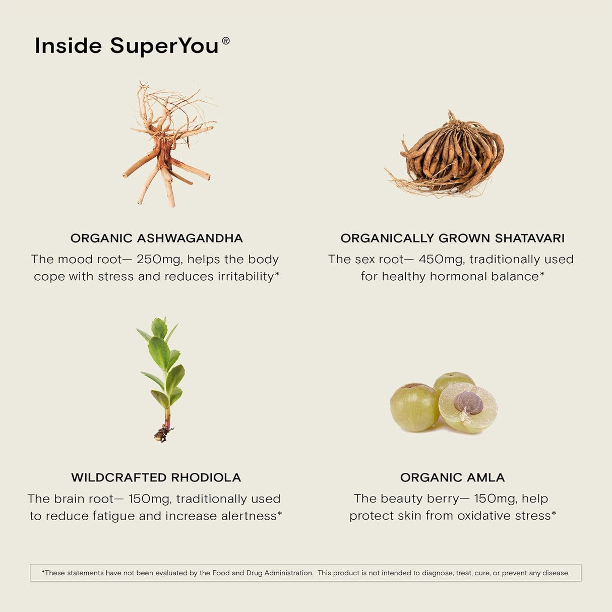 Suplemento calmante natural estado de ánimo, 250 mg