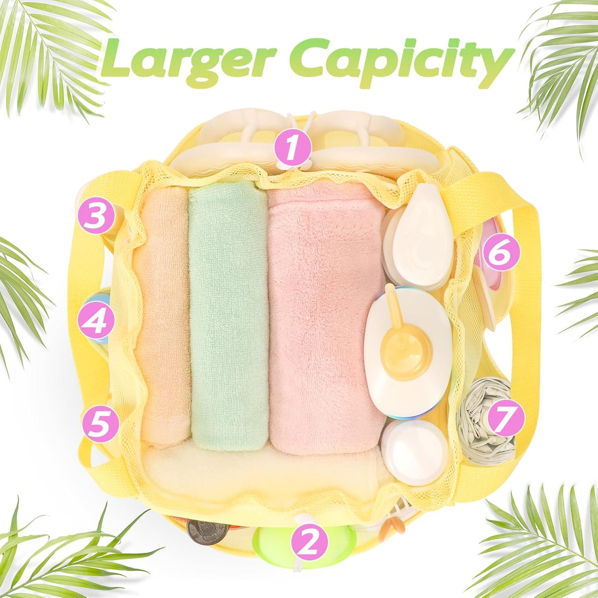 Portable Mesh Shower Caddy with Drawstring for Dorms & Travel