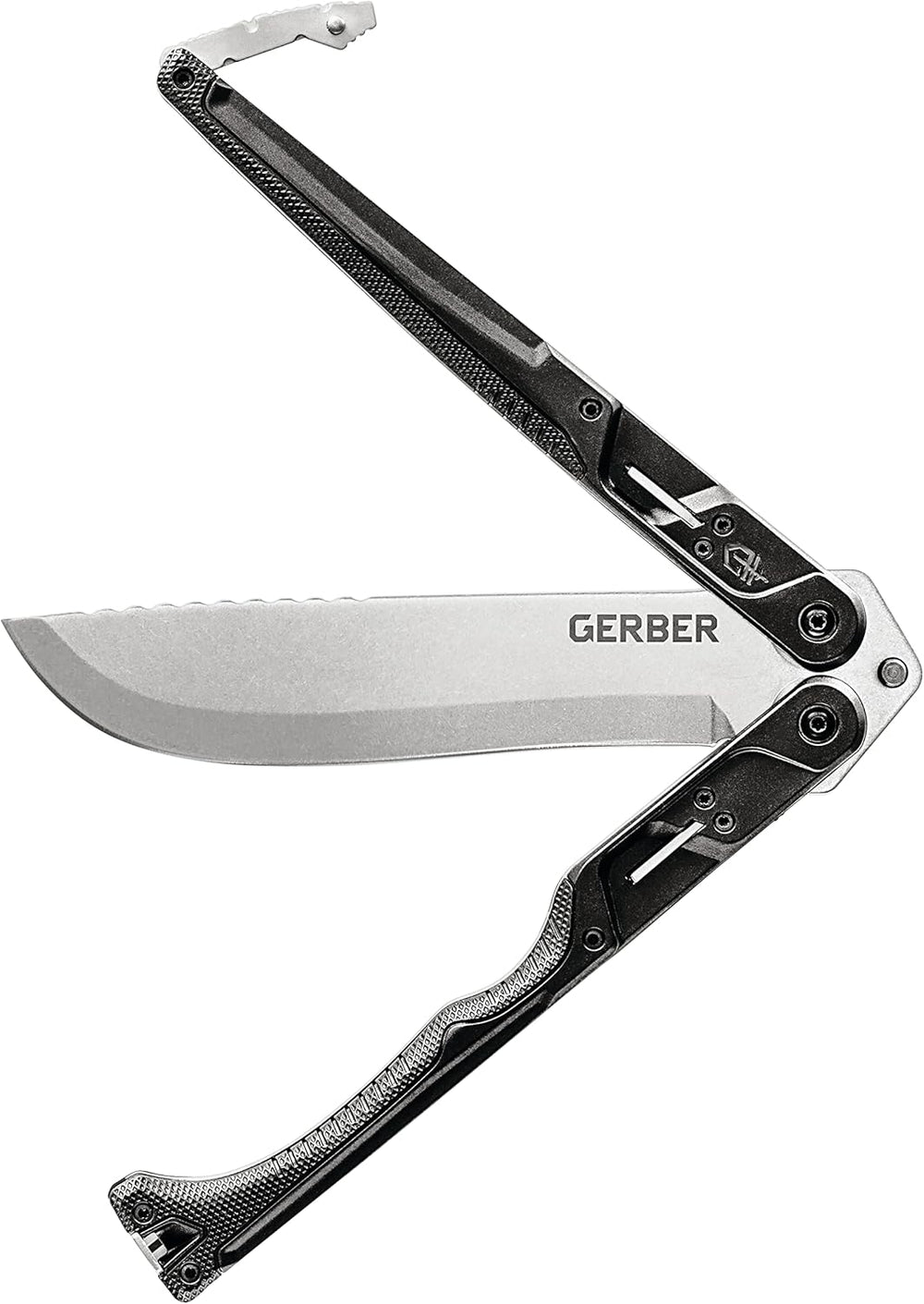 Machete plegable con mango negro