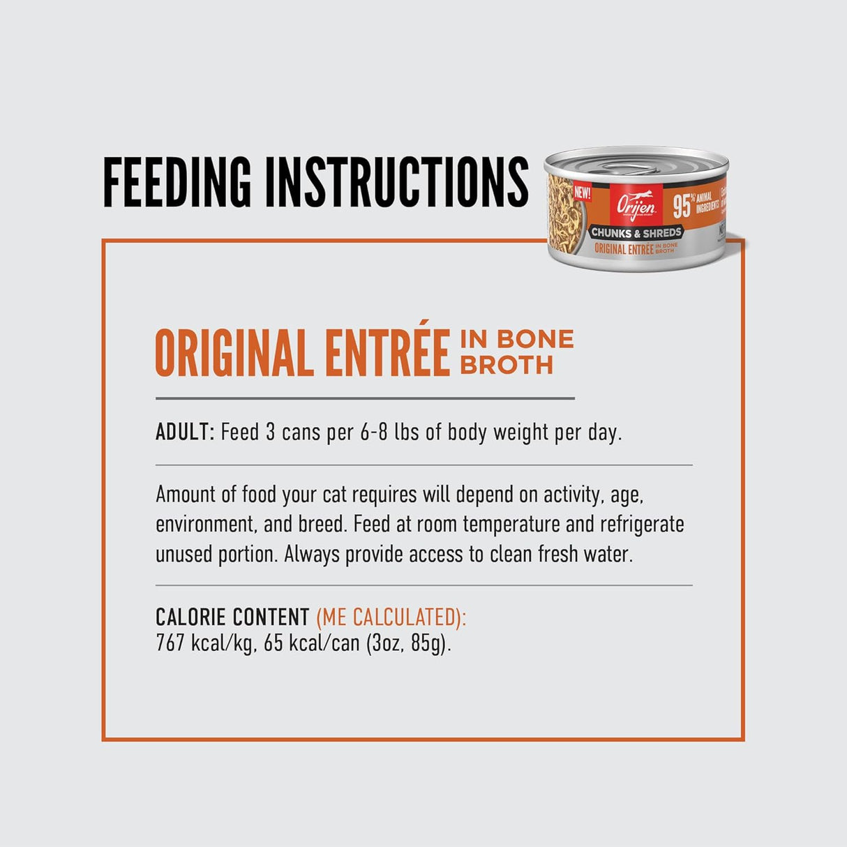 Alimento Entrante Original ORIJEN, Trozos y Desmenuzados, 85g