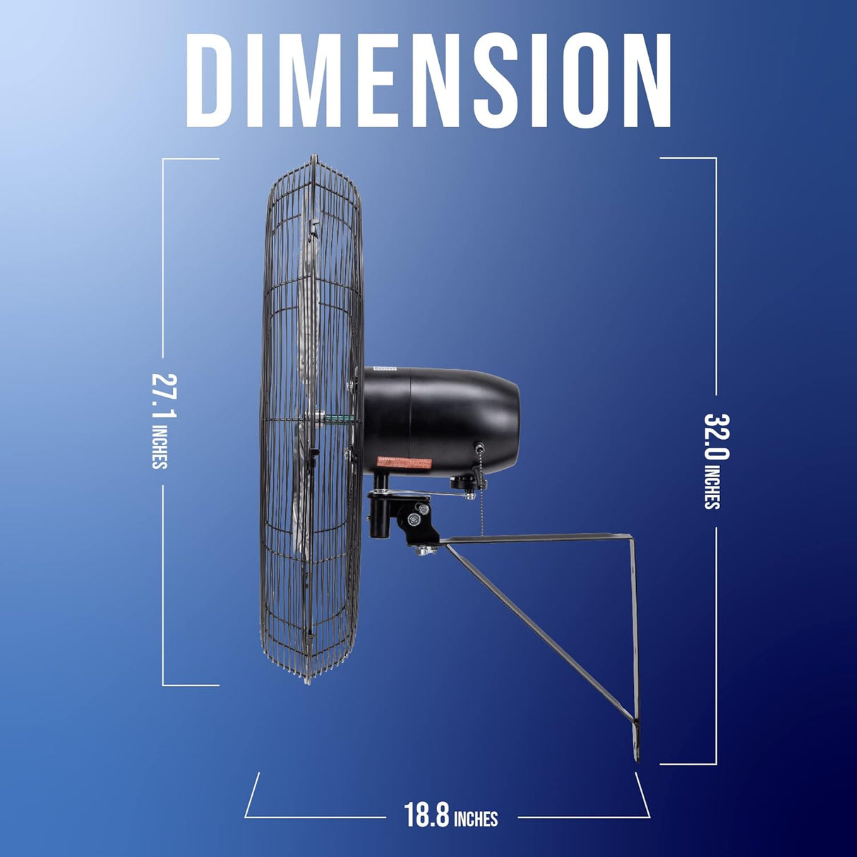 Ventilador de Pared Tornado 24 Alta Velocidad 7600 CFM Pro Series