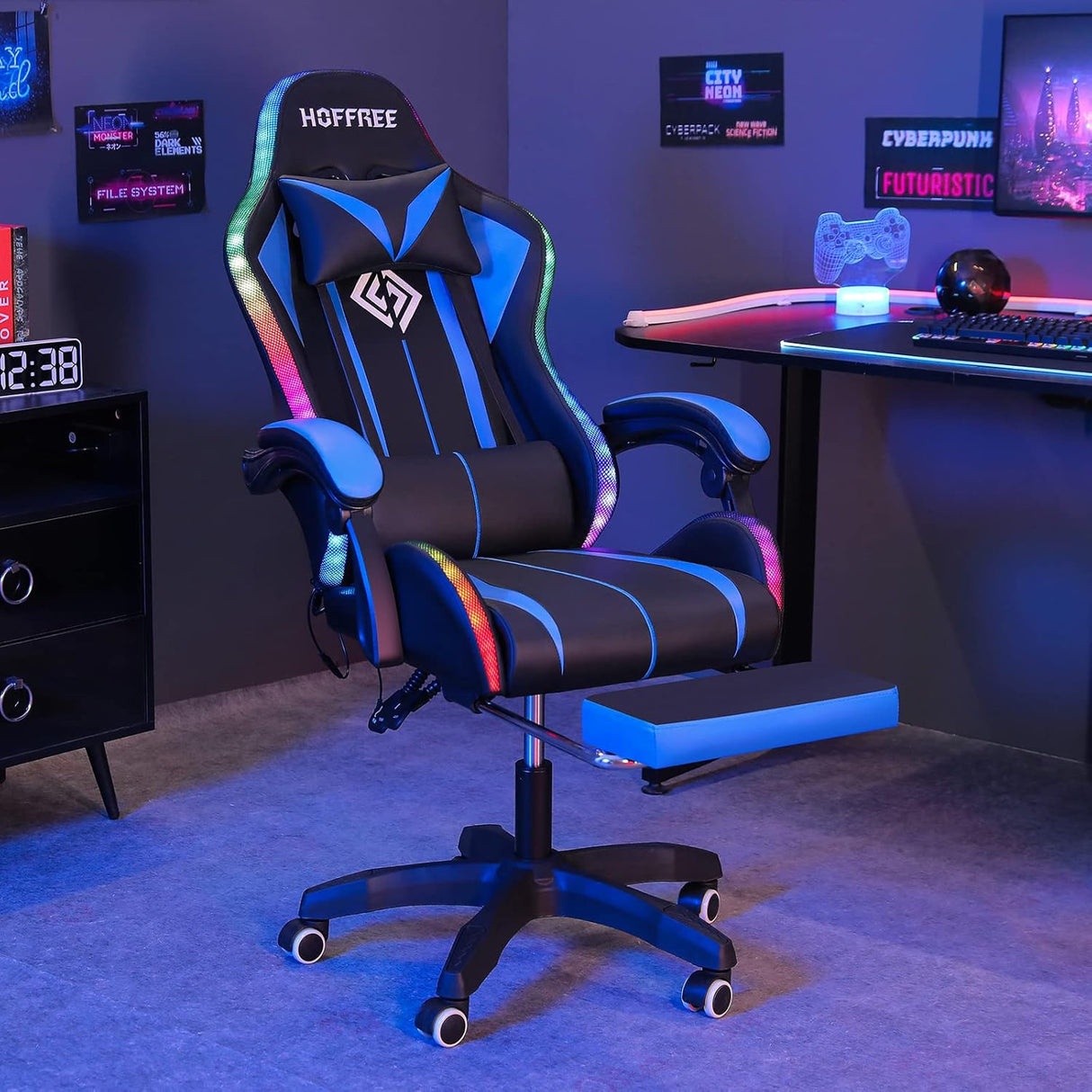 Silla Gamer Ergonómica con Masaje y Luces LED - Modelo XG-1000