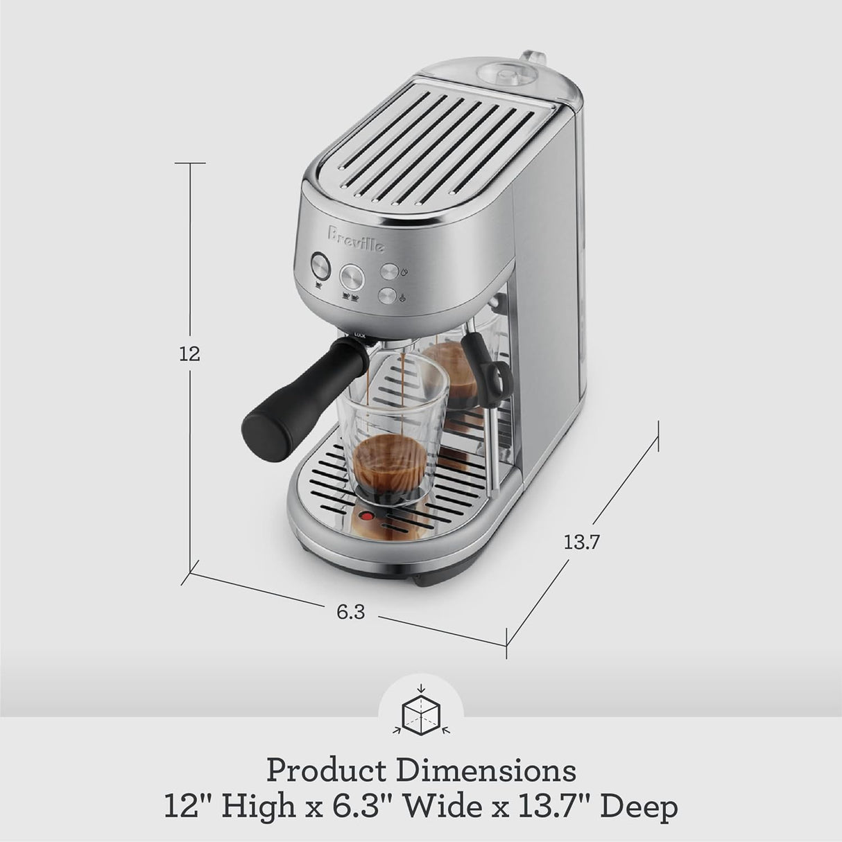 Máquina de espresso Breville Bambino BES450BSS, acero cepillado