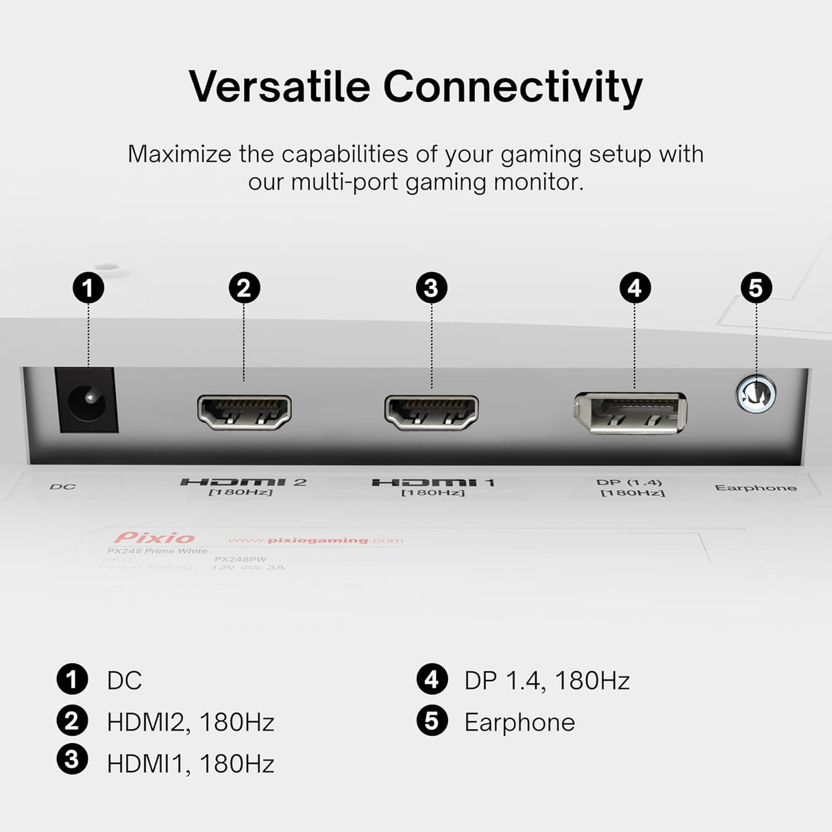 Monitor Gaming Pixio PX248 Prime V2 24 180Hz 1ms FHD 1080p