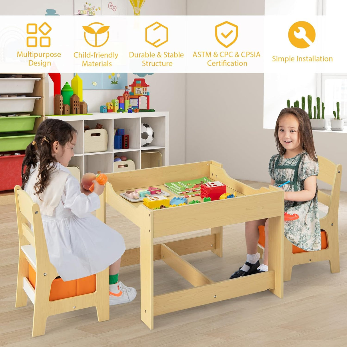 Juego de mesa y sillas para niños mesa de actividades