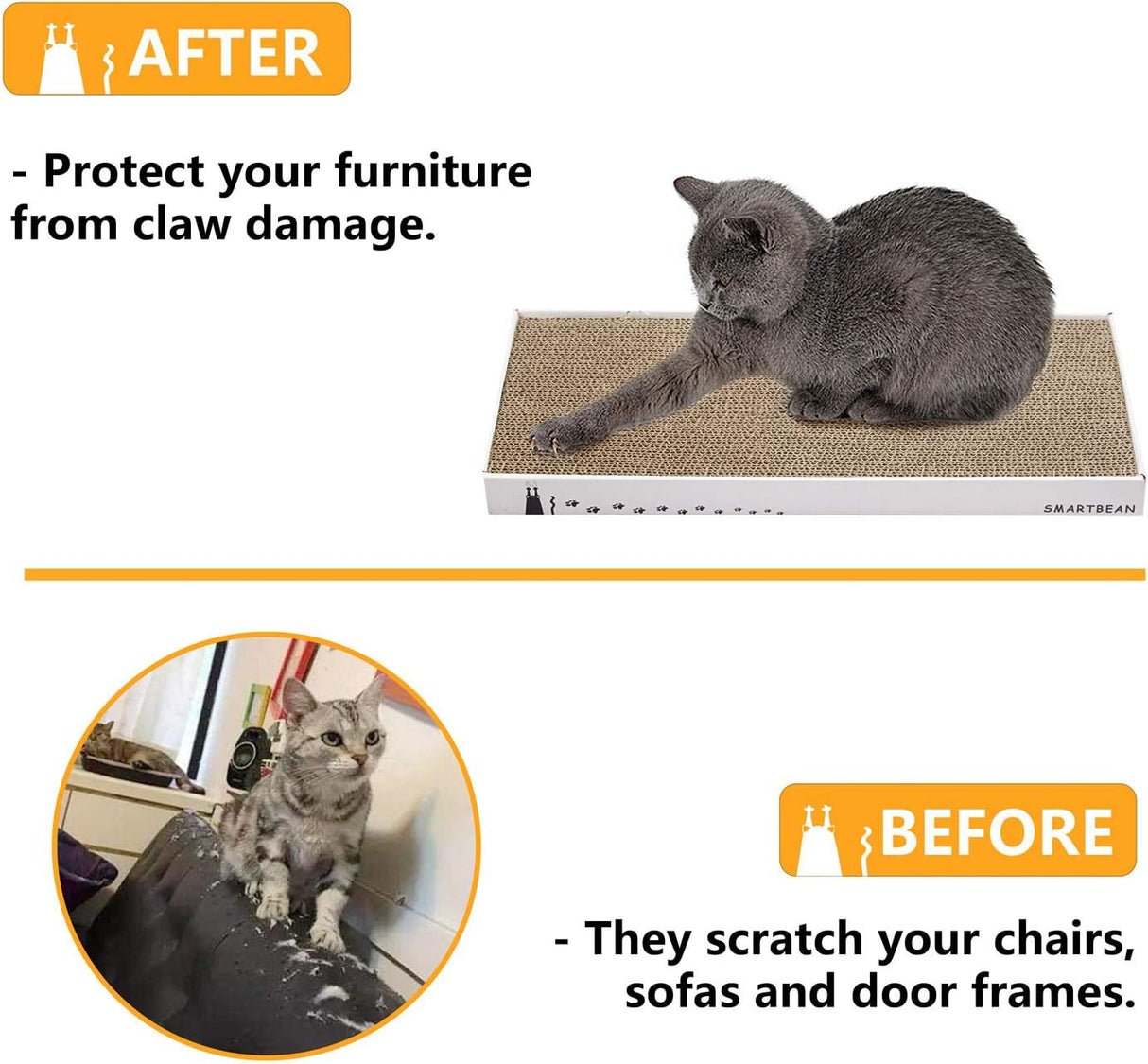 Almohadilla rascadora de cartón para gatos