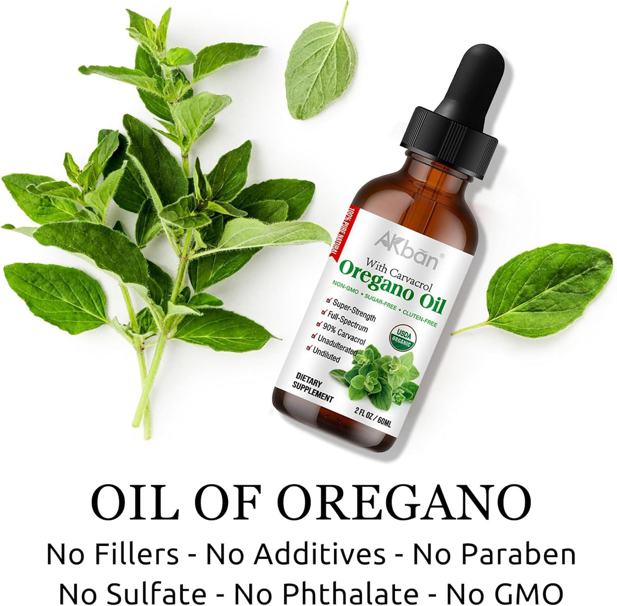 Aceite Orgánico de Orégano con Semilla Negra, 2 Fl Oz + 2 Fl Oz