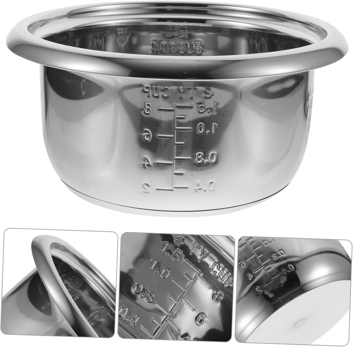 Repuesto Olla Arroz 2 Tazas, Acero Inoxidable, Accesorios