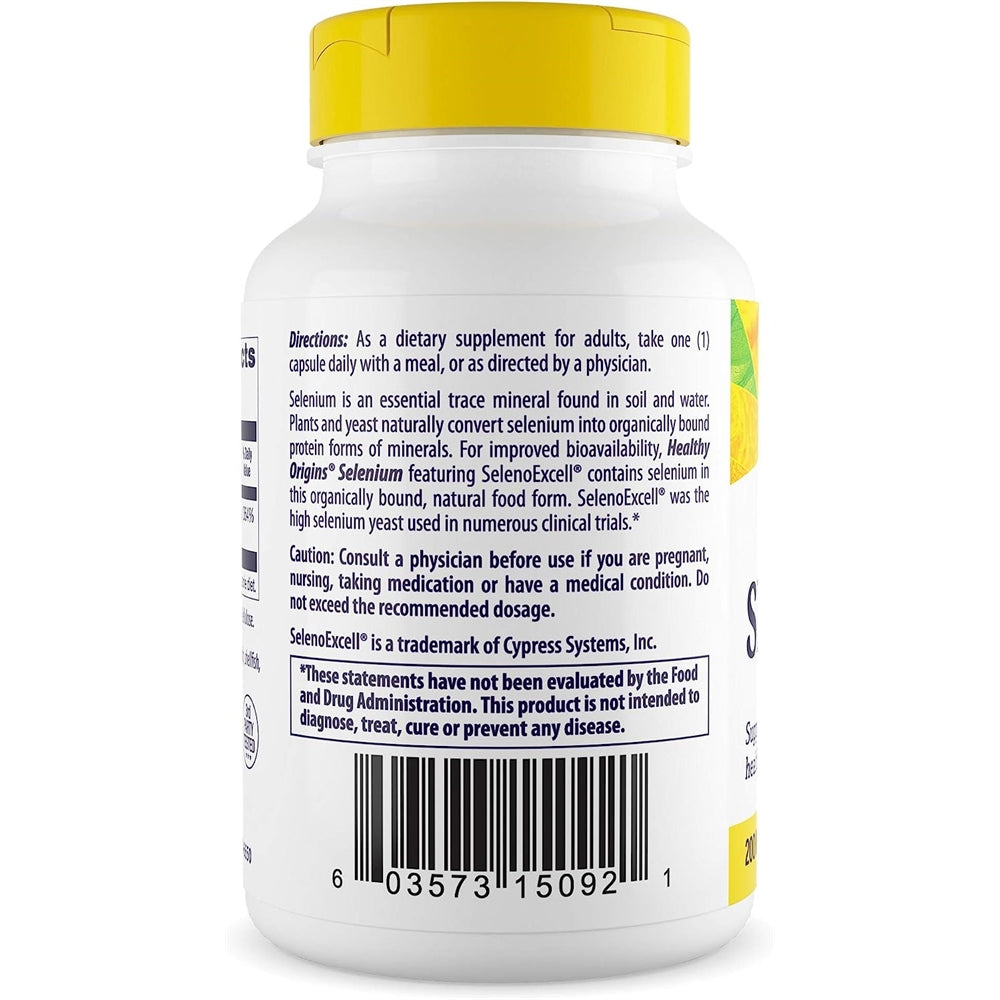 Suplementos Selenium Seleno Excel Sin Rellenos 180 unidades