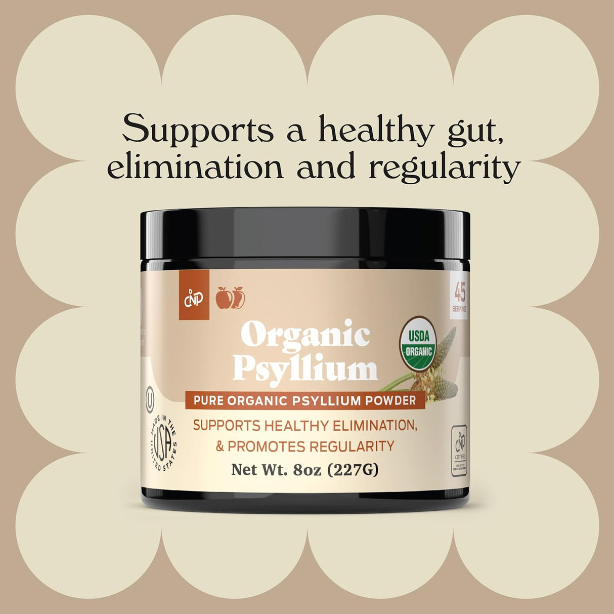 Polvo de Psyllium Orgánico - Suplemento de Fibra 10oz