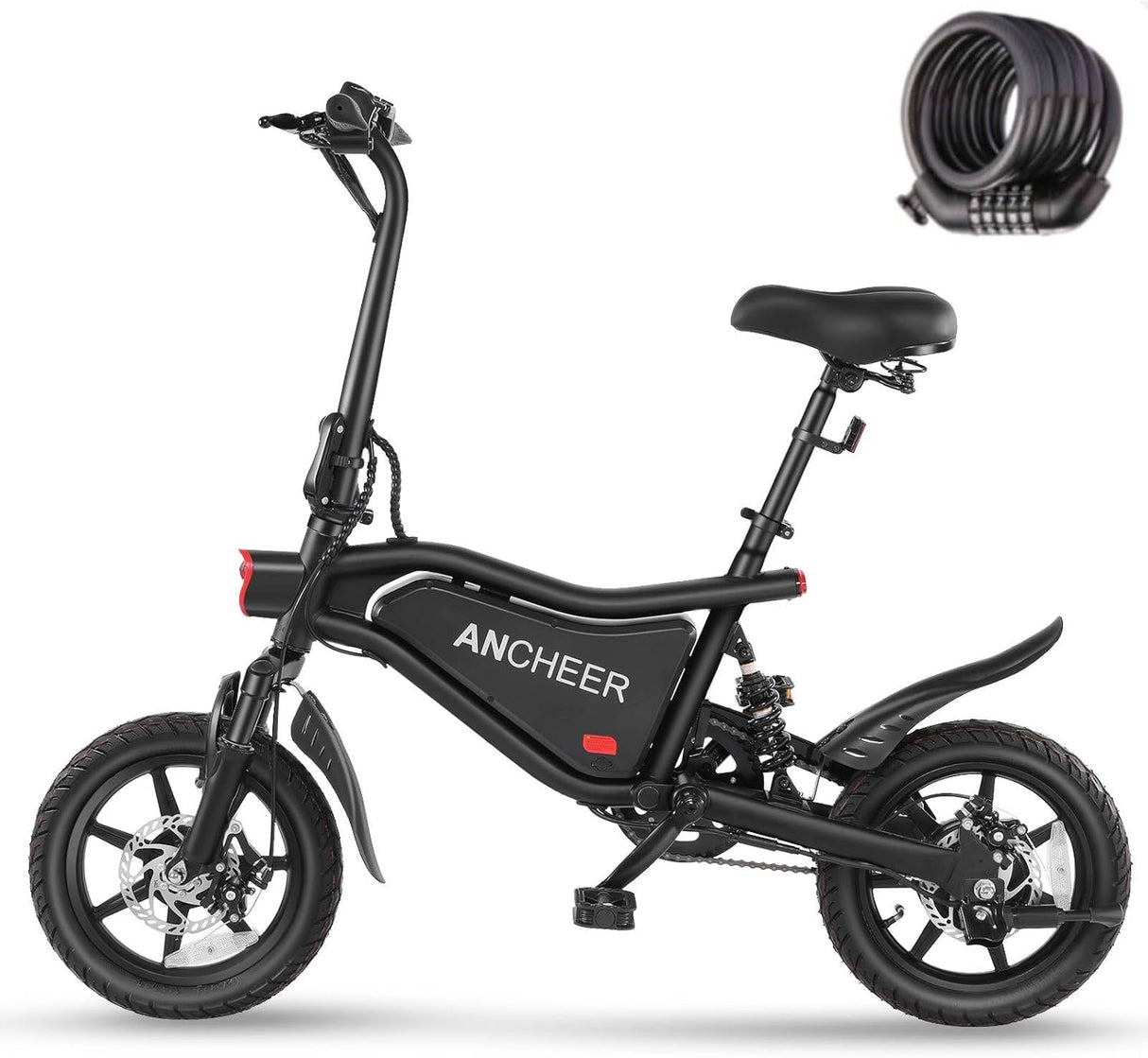 Bicicleta Eléctrica Plegable ANCHEER 14, 350W, 22MPH, UL 2849