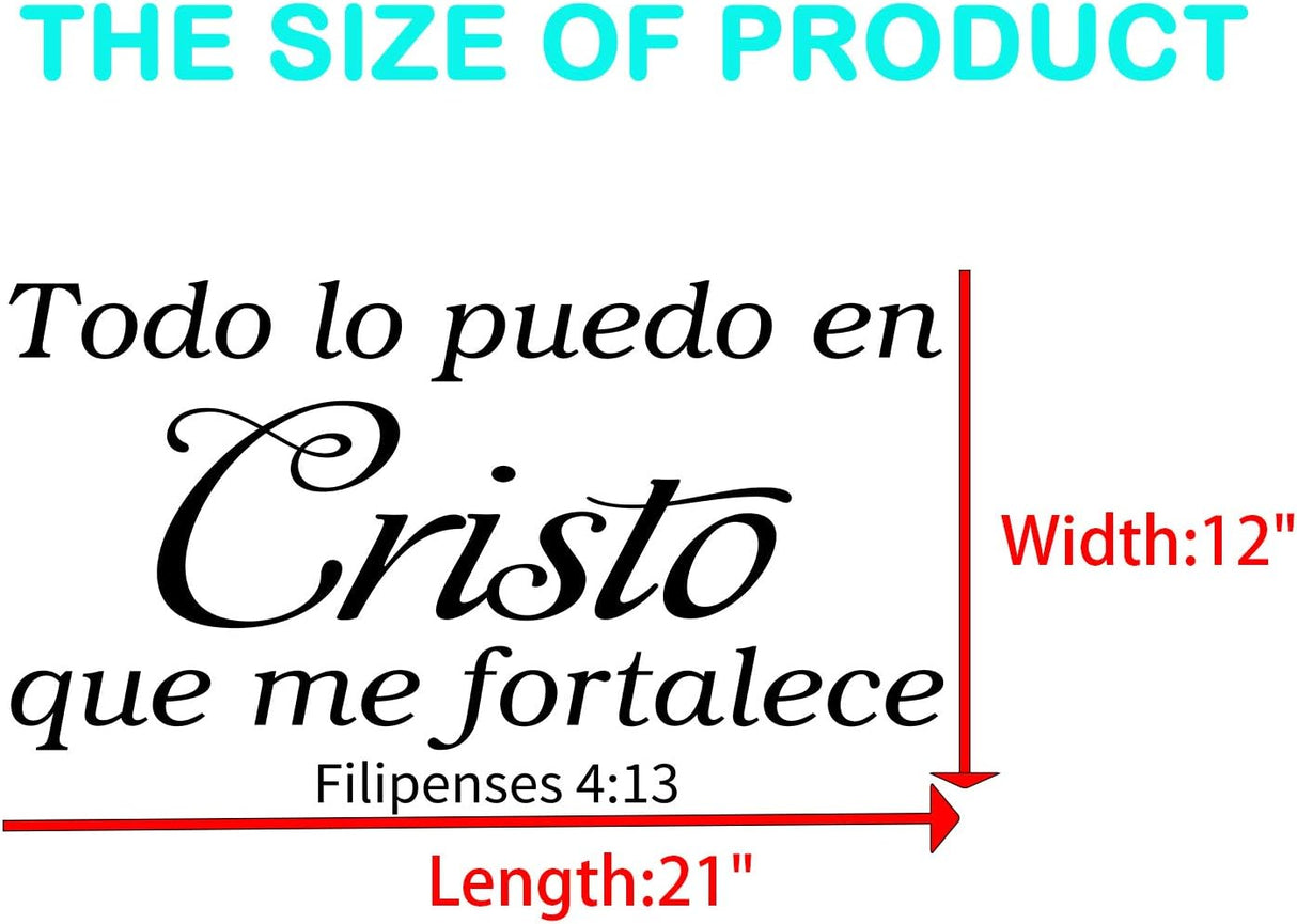 Vinilos Decorativos AnFigure, Frase Bíblica Todo Lo Puedo