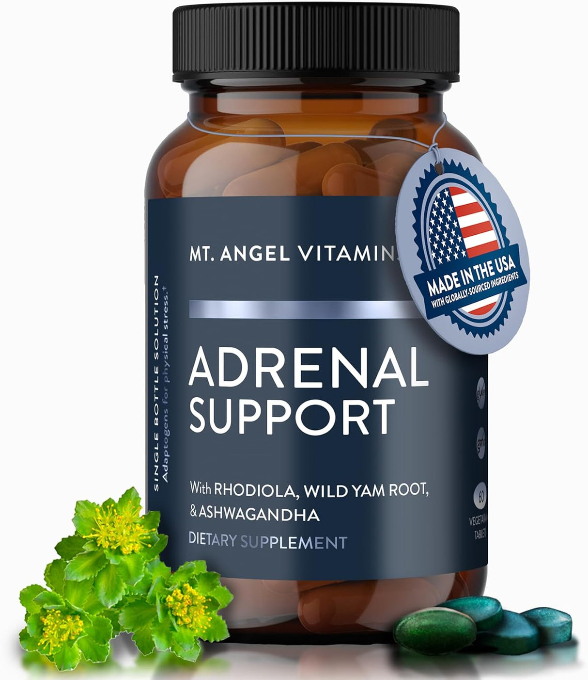 Suplemento Adrenal - Mt. Angel - Ashwagandha - 60 Cápsulas
