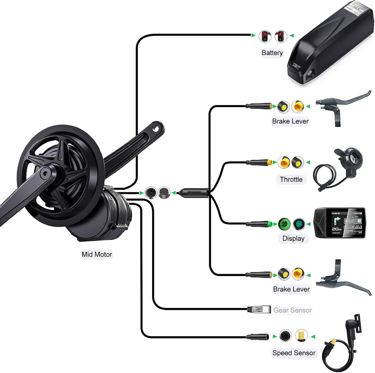 Kit de conversión TSDZ8 750W para bicicleta eléctrica