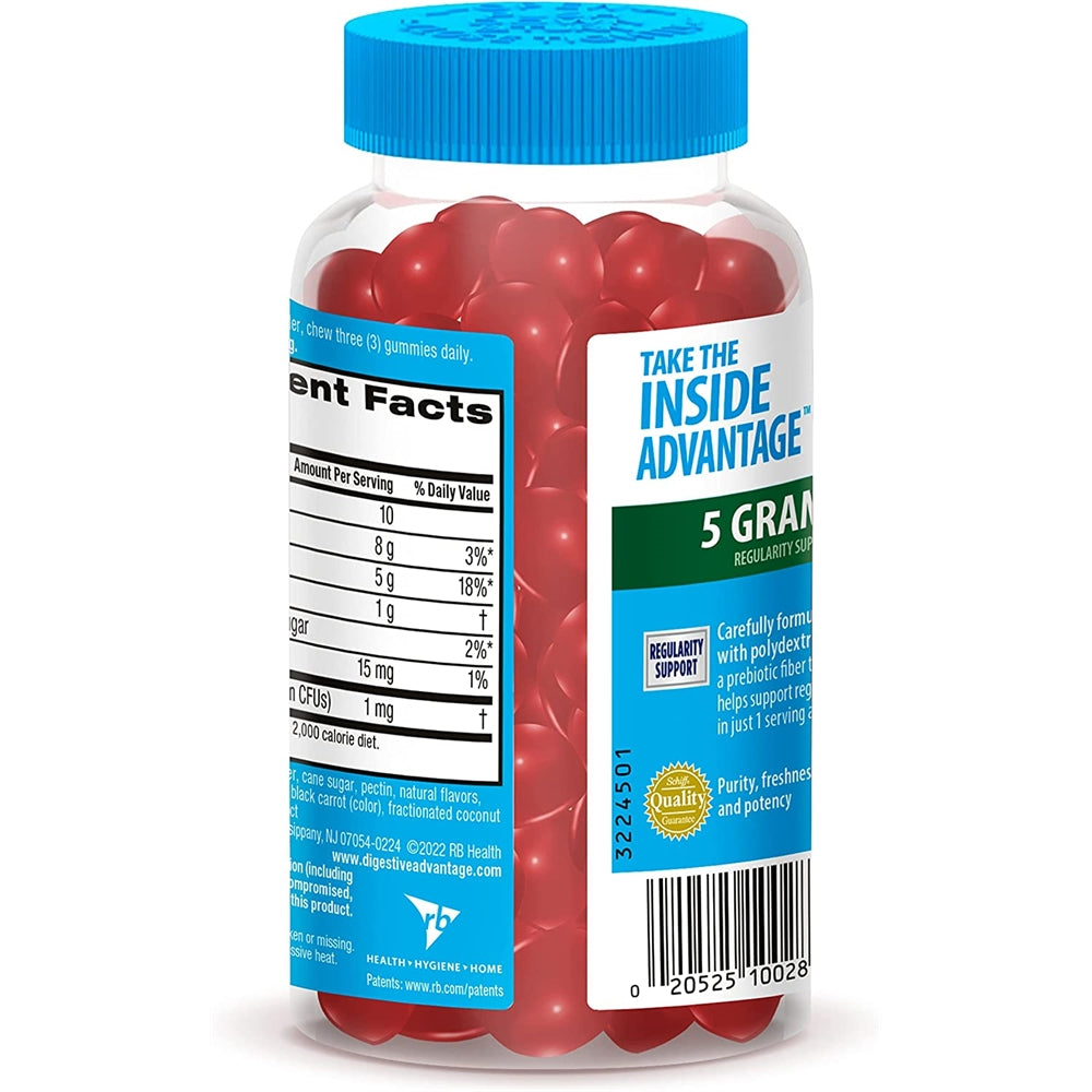 Suplementos Digestive Advantage Gomitas de fibra prebiótica