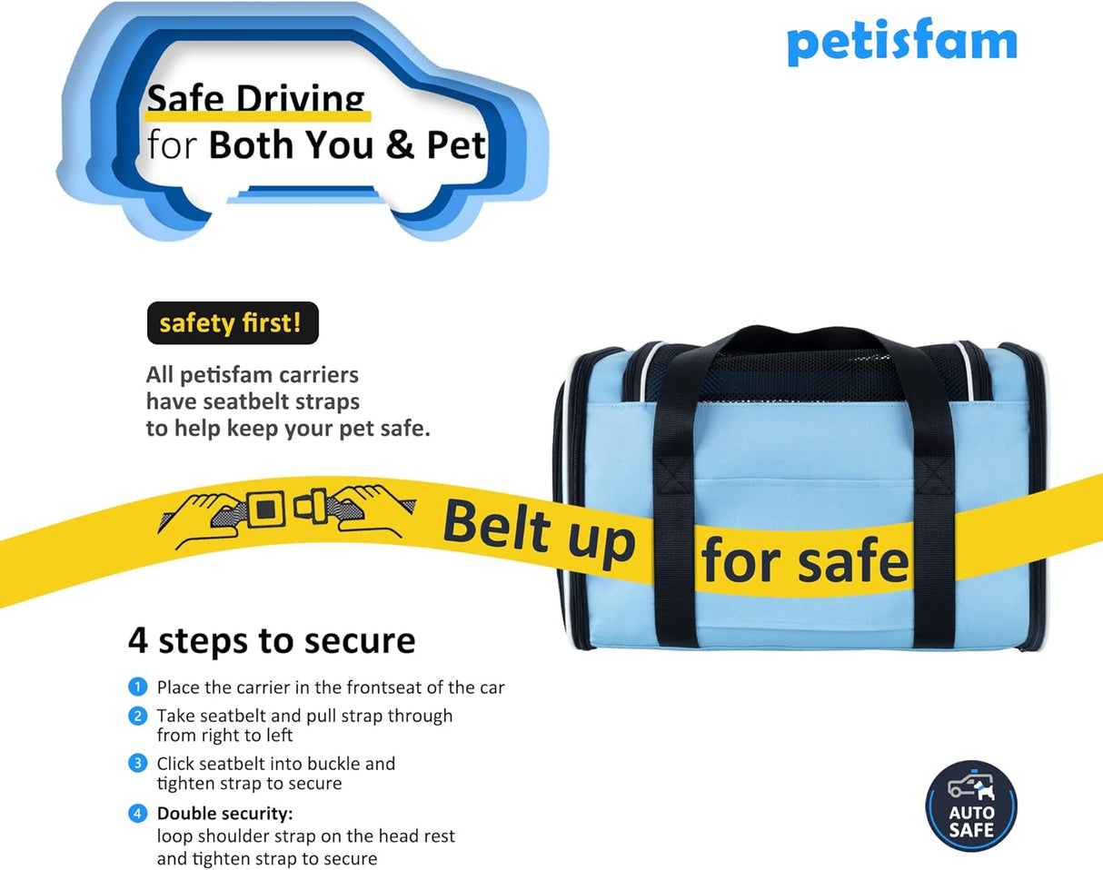 Transportín para gatos y cachorros - Petisfam, Aprobado TSA