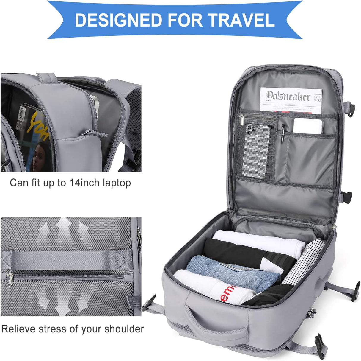 Mochila de Viaje Grande para Laptop Aprobada para Vuelo