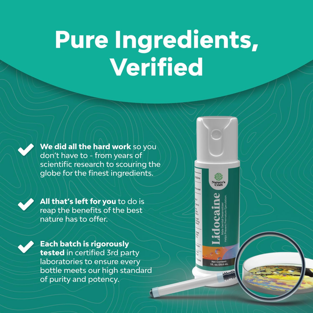 Spray tópico desensibilizante de lidocaína control de clímax