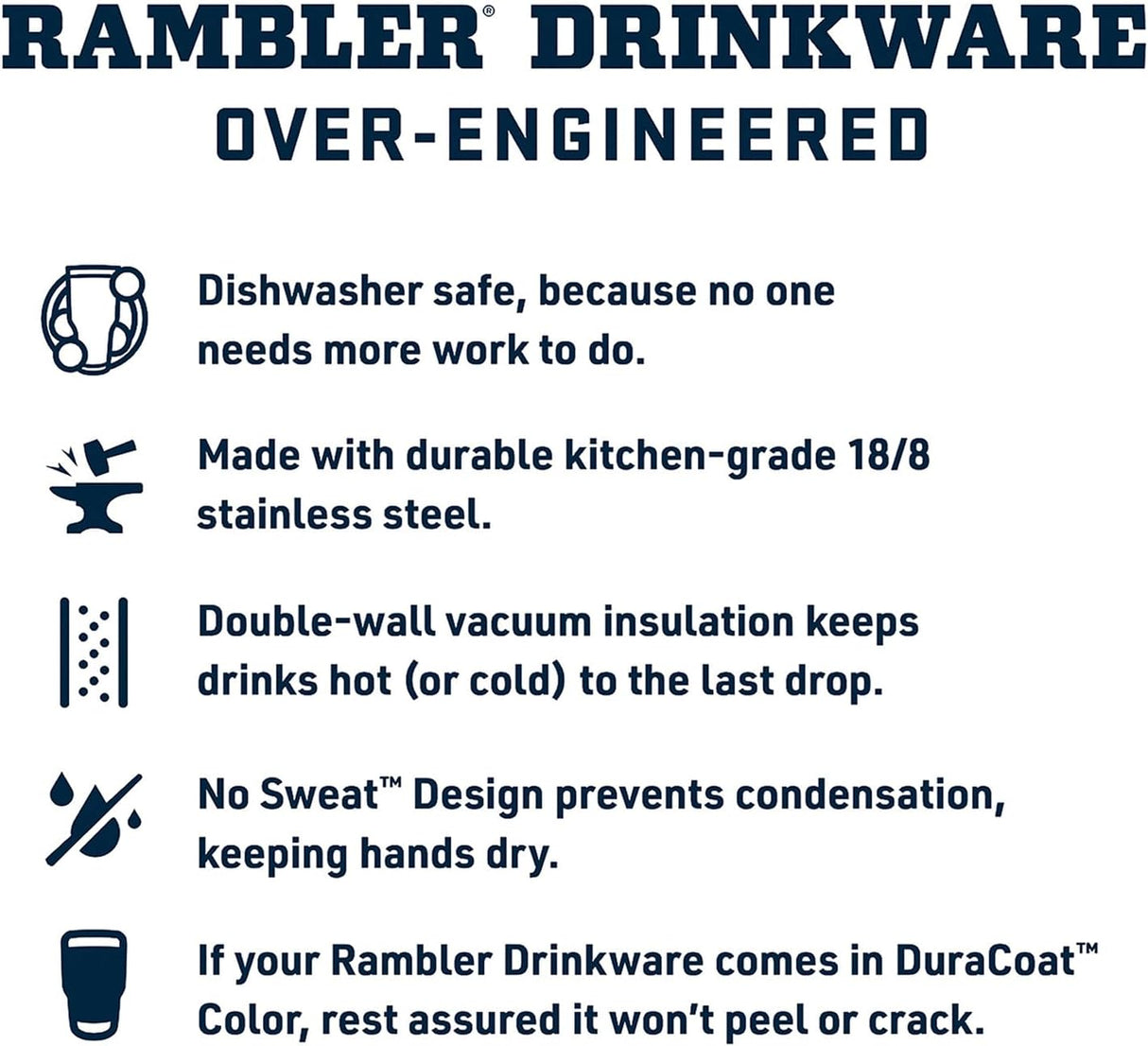 Vaso YETI Rambler Tumbler, Acero Inoxidable, Marrón