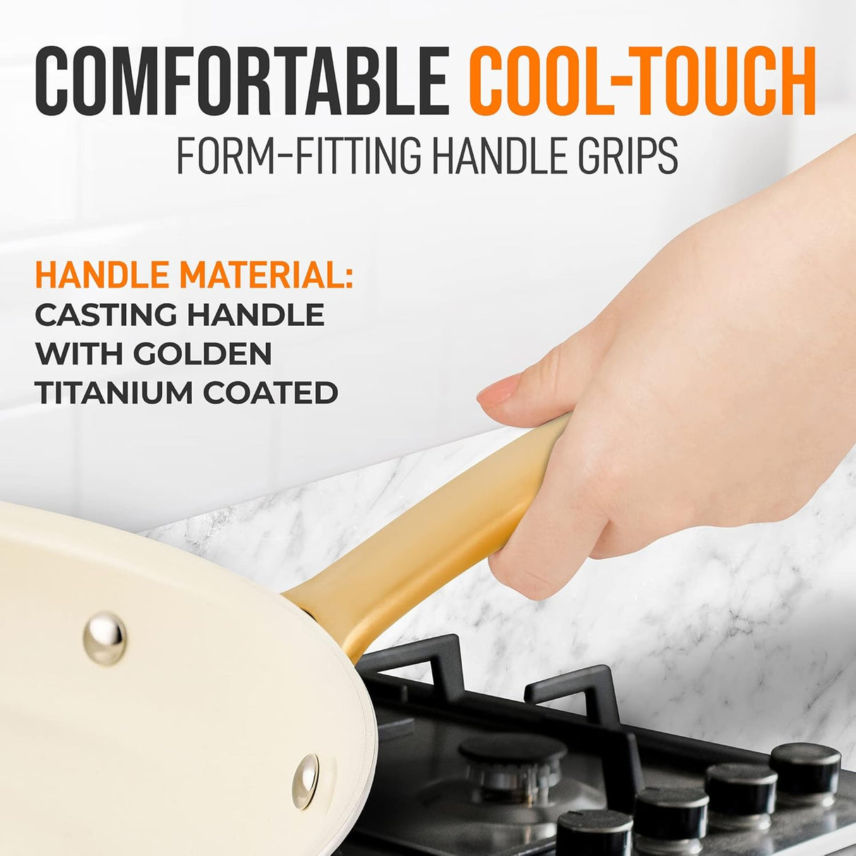 Sartén grande de 12 pulgadas antiadherente NUTRICHEF NCHG12