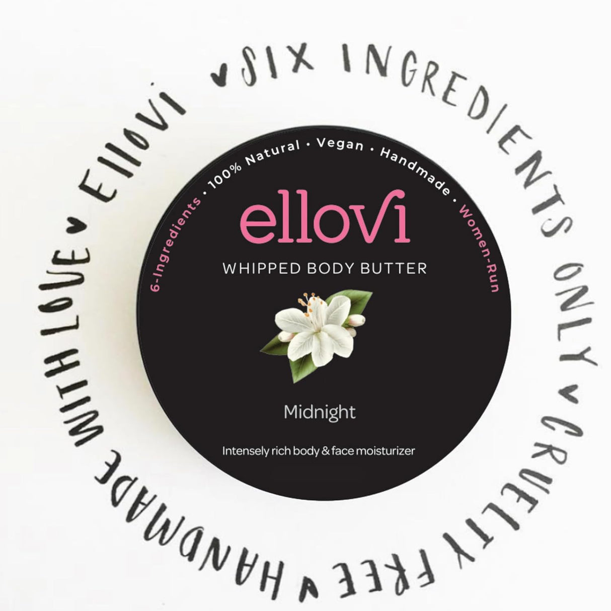 Manteca Corporal Vegana Natural - 6 Ingredientes - Lujo 100% vegetal