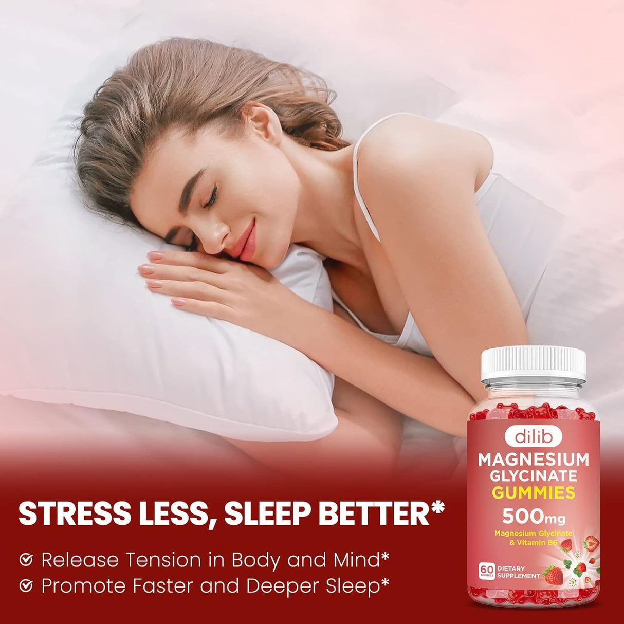 Suplementos de glicinato de magnesio de 500 mg dilib