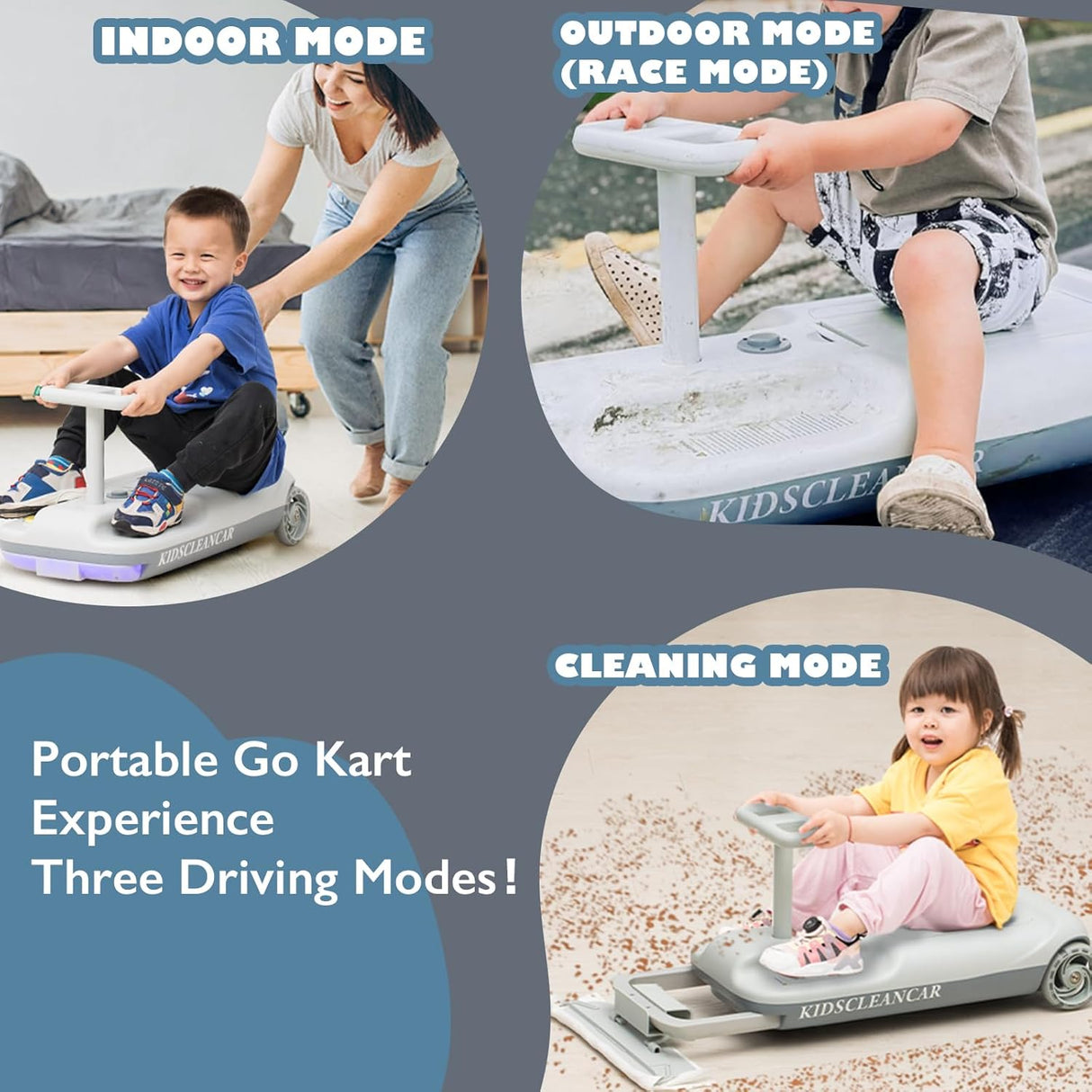 Kart portátil 12v, coche de carreras para niños 3-8 años